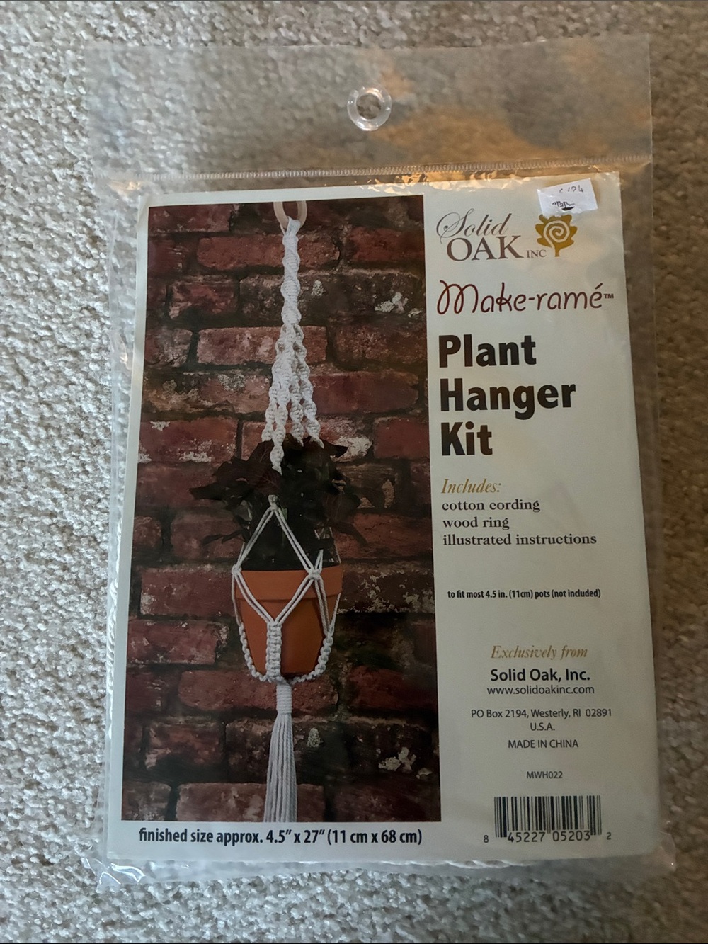 Solid Make-rame Macrame Plant Hanger Kit - Natural Beige